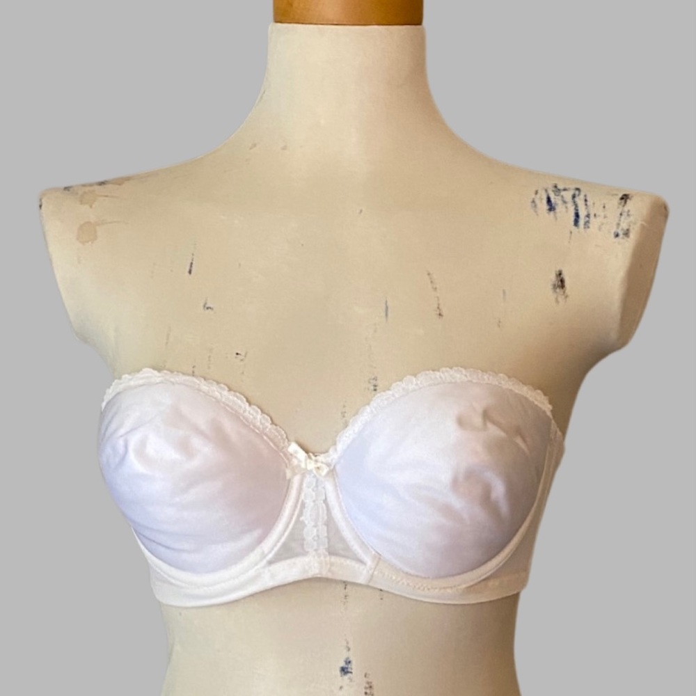 Vintage Adonna Strapless Bra White
